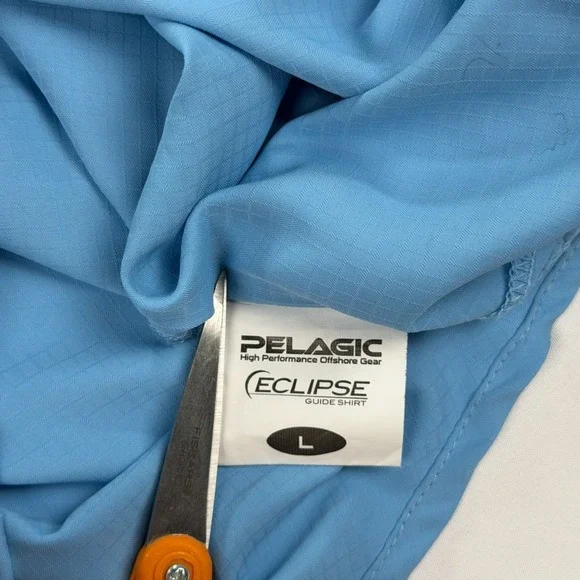 Pelagic Eclipse Guide Shirt Mens Large Vented Fishing High Performance Blue - Picture 12 of 13